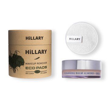 Набір для зняття макіяжу Hillary Cleansing Balm Almond + Shea & ECO Pads K-11-252 фото