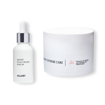Гіалуронова сироватка Smart Hyaluronic + Крем для жирної та проблемної шкіри Tamanu & Jojoba HI-11-982 фото