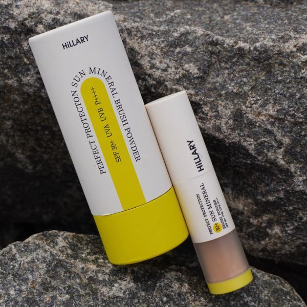 Сонцезахисна мінеральна пудра натуральна бежева з SPF 30+ Hillary Perfect Protection Sun Mineral Brush Powder SPF 30+, 4 г HI-08-028 фото
