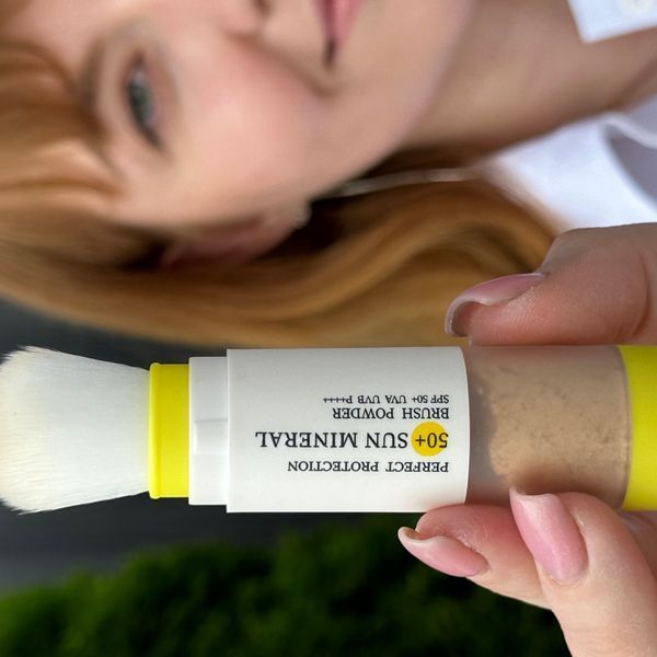 Сонцезахисна мінеральна пудра натуральна бежева з SPF 50+ Hillary Perfect Protection Sun Mineral Brush Powder SPF 50+, 4 г HI-08-570 фото