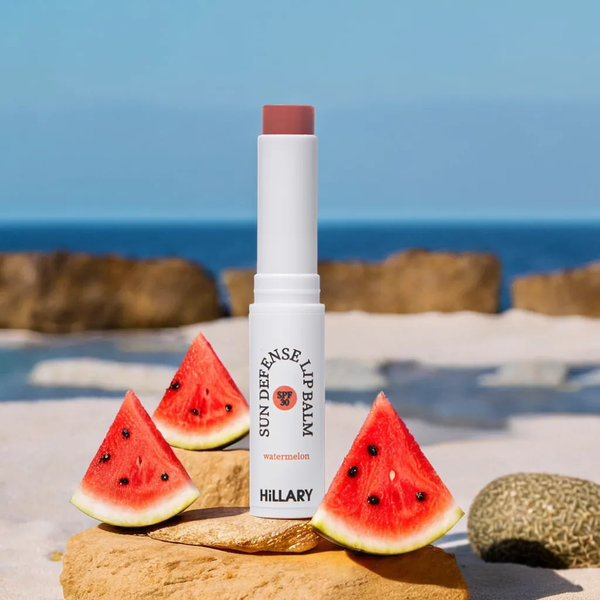 Сонцезахисний бальзам для губ Кавун SPF 30 Hillary Sun Defense Lip Balm Watermelon SPF 30, 3 г HI-05-034 фото