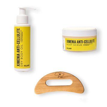 Шкребок гуаша для тіла + Антицелюлітні засоби Хimenia Anti-cellulite K-11-970 фото