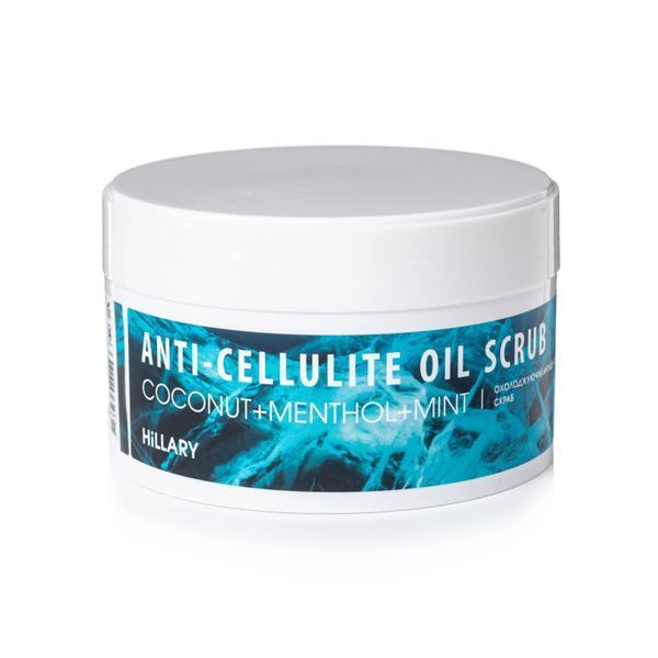 Антицелюлітний охолоджуючий скраб для тіла Hillary Anti-cellulite Oil Scrub, 200 г HI-01-010 фото
