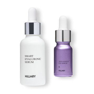 Гіалуронова сироватка Hillary Smart Hyaluronic, 30 мл + Відновлююча сироватка навколо очей Hillary Anti-fatigue, 10 мл HI-11-122 фото