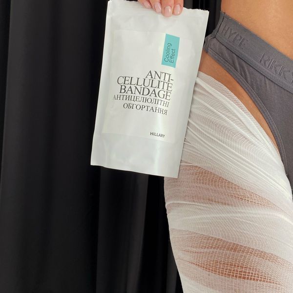Комплекс охолоджуючих антицелюлітних обгортань для тіла Hillary Anti-Cellulite Pro Max cooling effect (10 уп.) HI-11-742 фото