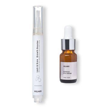 Пептидна бустер-сироватка для росту вій та брів Hillary Lash & Brow Growth Booster + Експрес сироватка навколо очей Hillary Express Eye Serum HI-11-768 фото