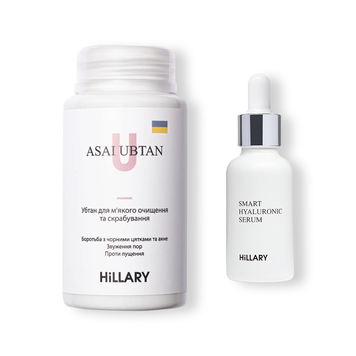 Убтан Hillary ASAI UBTAN, 100 мл + Гіалуронова сироватка Hillary Smart Hyaluronic, 30 мл HI-01-14 фото