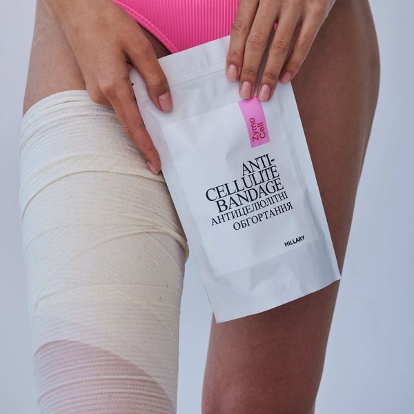 Курс Антицелюлітних ензимних обгортань Hillary Anti-cellulite Bandage Zymo Cell (6 уп,) HI-11-166 фото